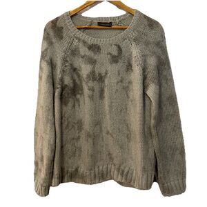 Wooden Ships Paola Buendia Gray Tie Dye Knit Sweater M/L Mohair Wool Blend